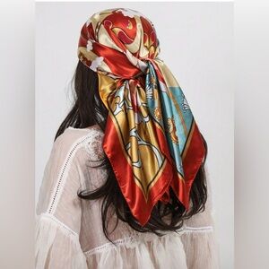 ✨NEW Elegant Red and Gold Bohemian Scarf